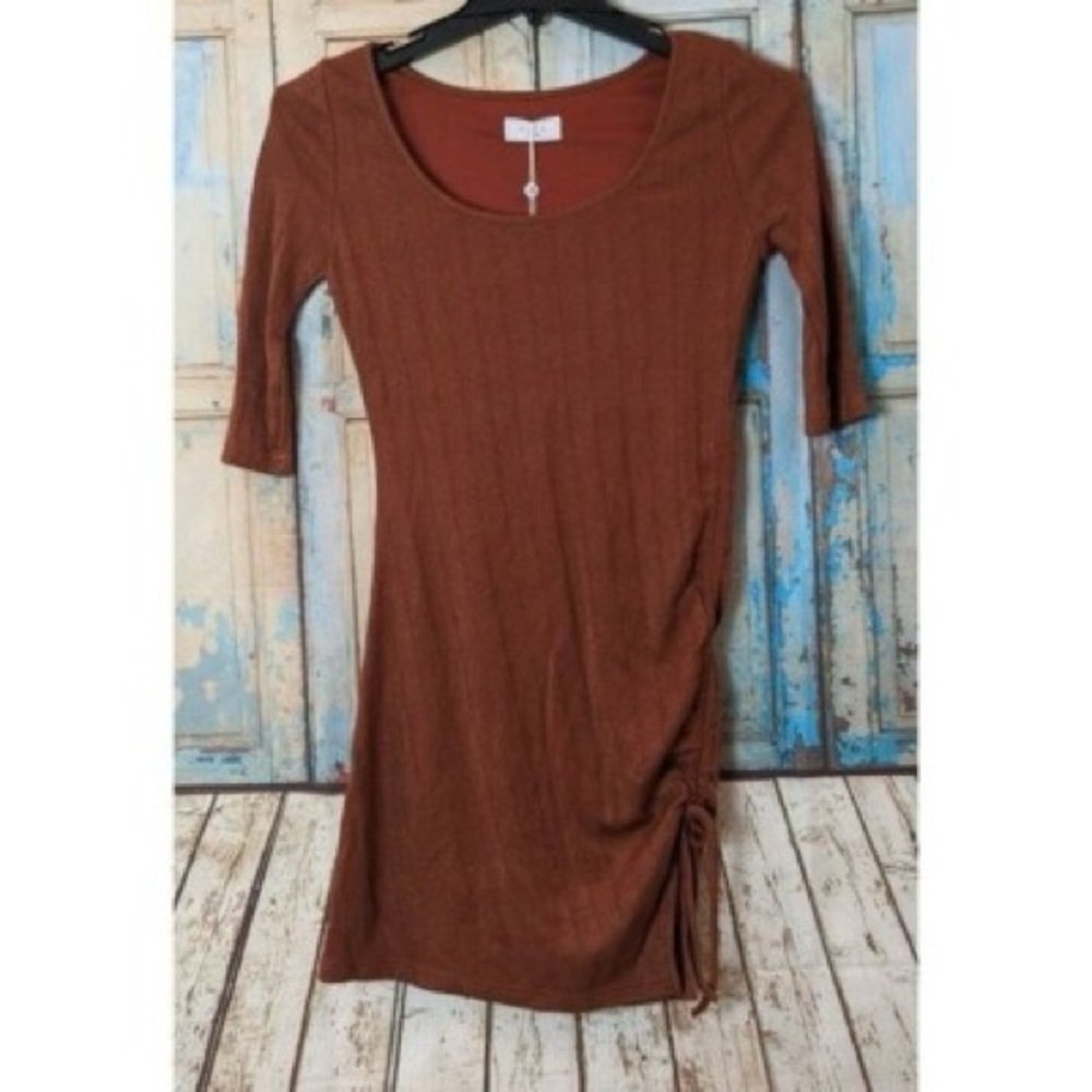 Sage the Label Rust Dress with Side Sinch